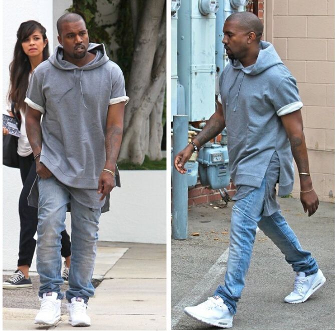 Wow, Kanye West 2015 New Hip Hop Side Split Mens Short Sleeve Hoodies T