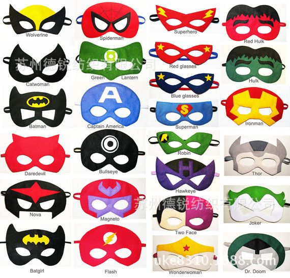 Online Cheap Mix Superhero Kids Cartoon Eye Masks Halloween Masks Cosplay Masquerade Mask Party