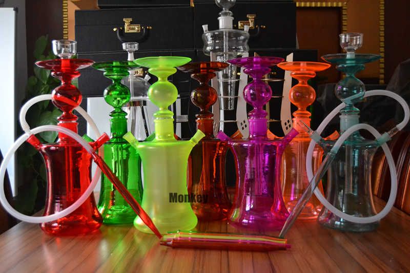 2017 Factory Direct Sale Full Glass Art Hookah Colored Smoke Hookah