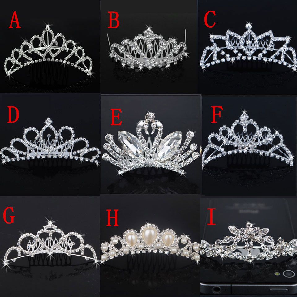 2016 Luxury Different Types Wedding Tiaras Diamond Cryatal Empire Crown