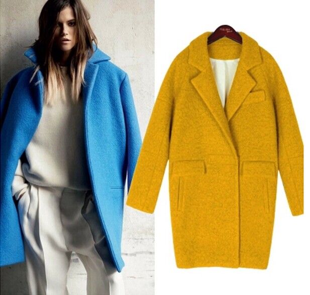 Womens Coats Ladies Vintage Clothing Fashion Lapel Long Sleeve ...