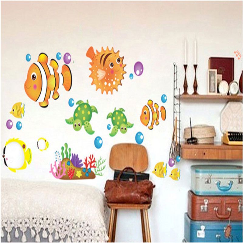 finding nemo 2015 New Dolphin Vinyl Wall Decals Children Kids Room Wall Stickers Bathroom Decoration Door Decor window Stickers