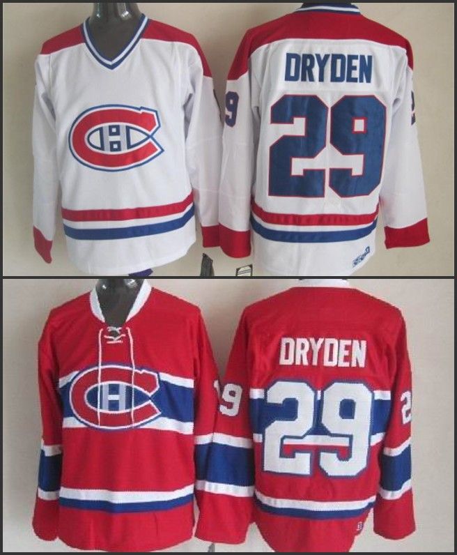 Discount Cheap Montreal Canadiens Vintage Hockey Jerseys 29 Ken Dryden Jersey Throwback Ccm