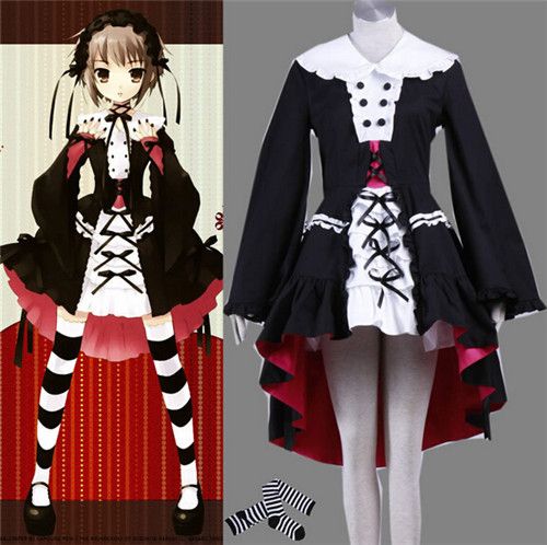 2016 Japanese Anime Costumes Yuki Nagato Lolita Cosplay School Girl