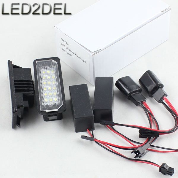 Error Free White Led License Plate Lights For Volkswagen Vw Golf 5 Golf