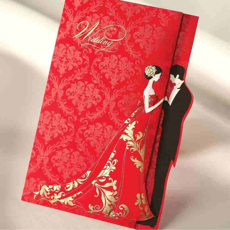 Red wedding invitations online