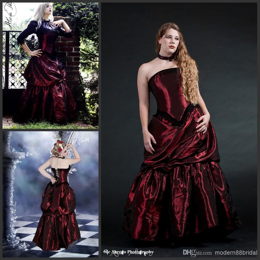 Victorian Dresses Vampire Steampunk Dress Alternative Wedding Gown