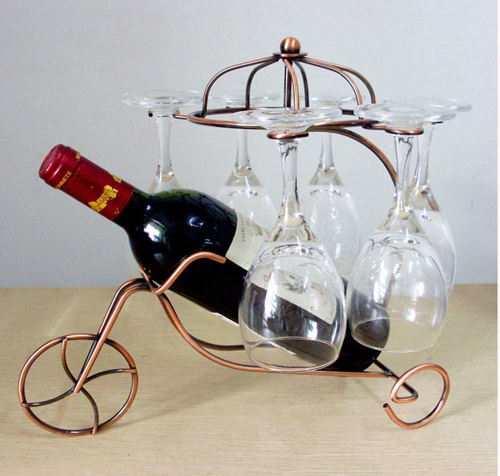 2017 Umiwe Decorative Wine Bottle Glasses Holder Hanging Upside Down
