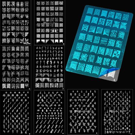 Wholesale , , BIG Designs * 9 Style XXL Nail Art Stamping Plate Stamp Image Plates