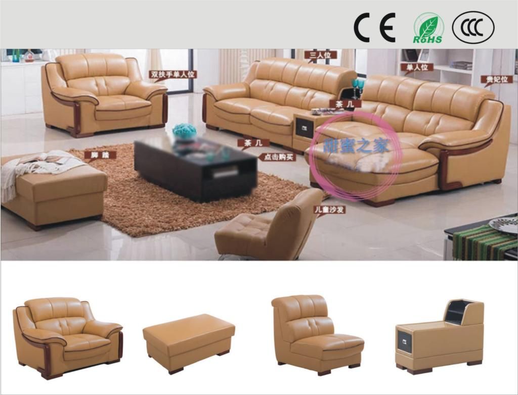 Online Cheap Leather Sofa Factory Direct Small Apartment Living Room