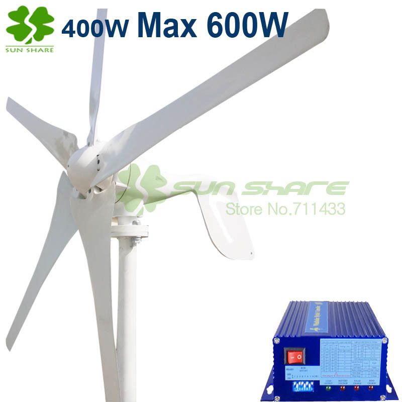 wind turbine Max power 600w 5 blades small wind mill low start up wind 