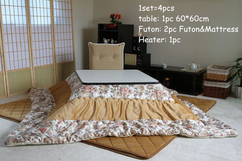 2017 Kotatsu Japanese Table Black Small Square 60cm Foot Warmer Table