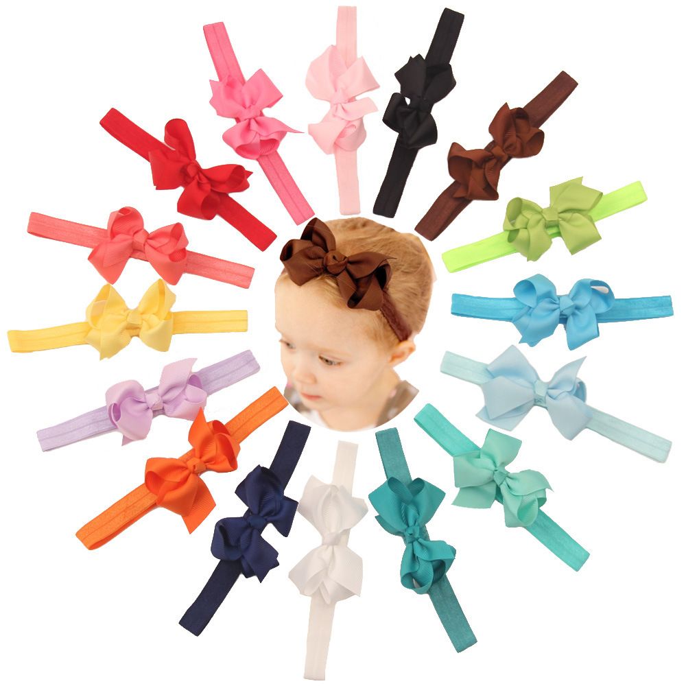 Children Hair Accessories Barrettes Headbands Baby Girls Ribbon Bowknot