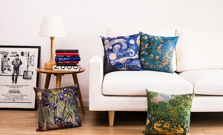 beautiful van gogh abstract painting flower tree house night sky pattern cushion cover home decor throw pillow case replacement outdoor cushions outdoor - Home Decor Cushions beautiful van gogh abstract painting flower tree house night sky pattern cushion cover home decor throw pillow case replacement outdoor cushions outdoor - Home Decor Cushions