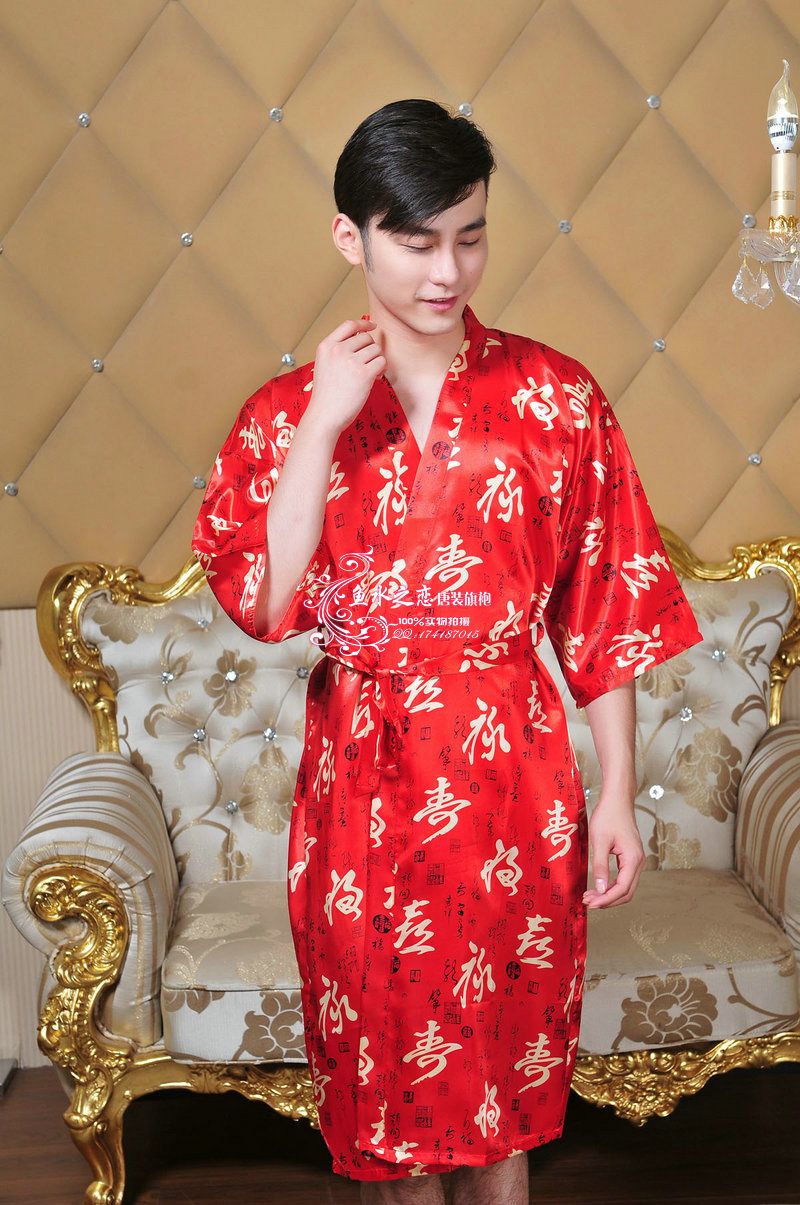 Robes de mode Mens silk japanese robe