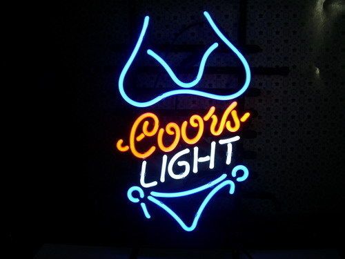 2017 Coors Light Purple Bikini Neon Sign Bar Light Beer