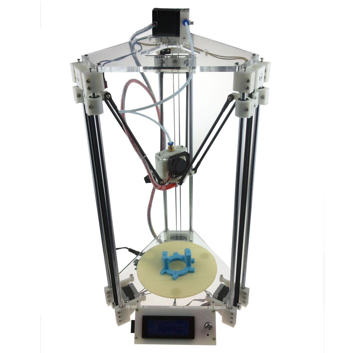 Heacent Rostock Mini Pro 3d Printer Diy Kit \ With 3.0 Display White