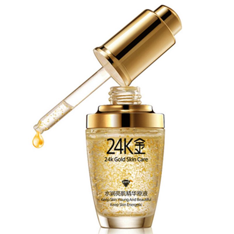 2017 24k Pure Gold Face Essence Serum Hyaluronic Acid Liquid Cream Whitening Moisturizing Anti