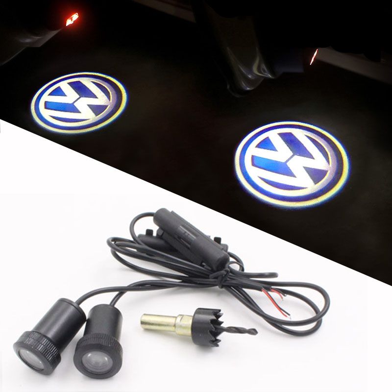 2017 Led Door Warning Light With Car Vw Logo Projector ...