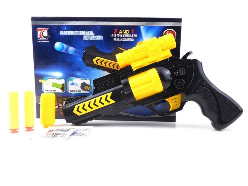 2017 Paintball Gun Pistol & Soft Nerf Bullet Gun Shooting Water Crystal