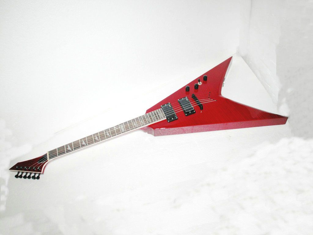 Wholesale Flying V Electric Guitar In Red Color Musical Instrument