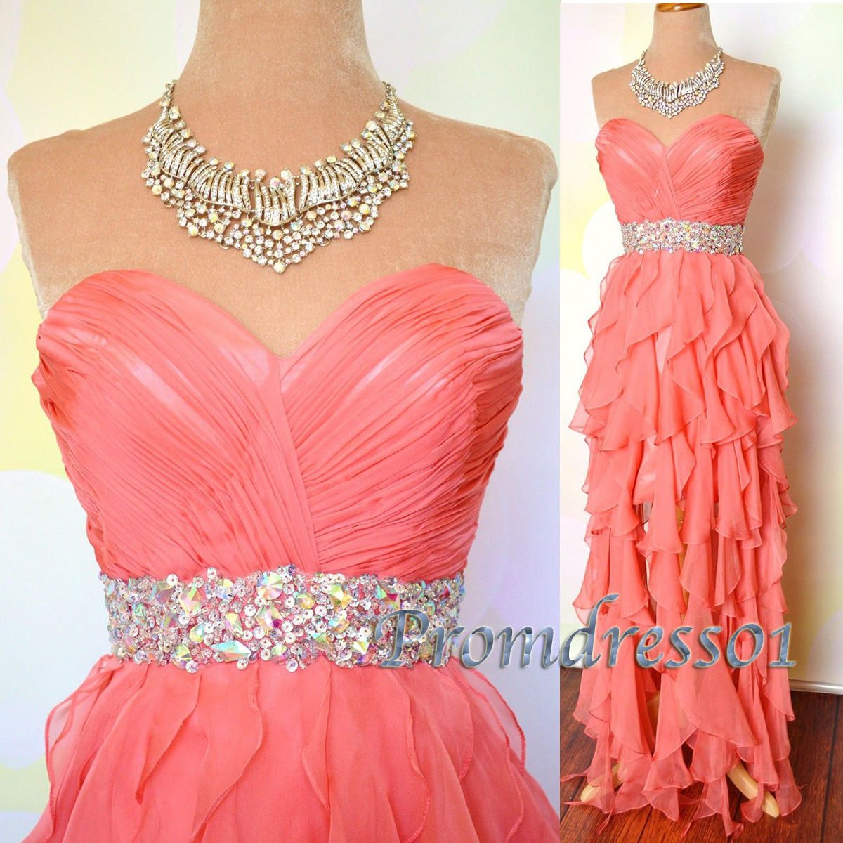 2015 Coral Mint Green Graduation Dresses Sexy Sweetheart Ruffle Crystal