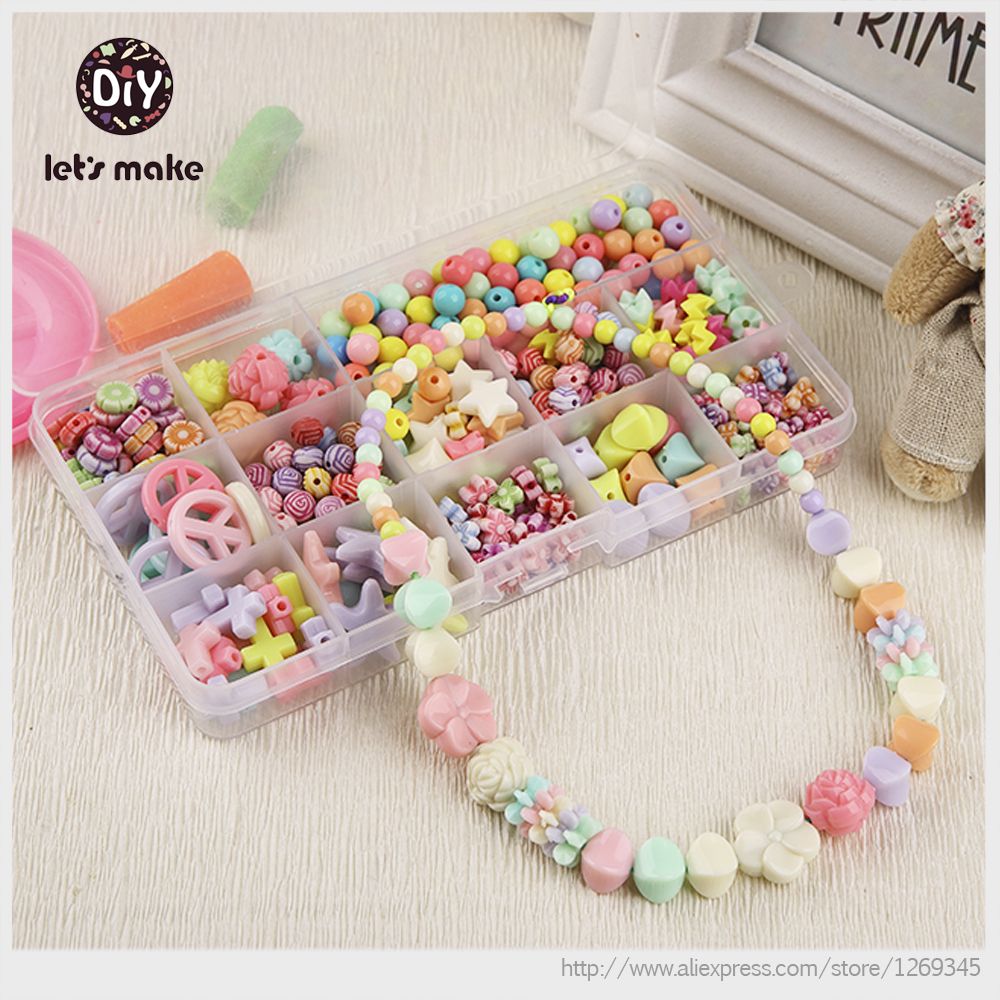 2017 Korean Diy Kawaii Bracelet Plastic Bead Kit Accessories Diy Girl