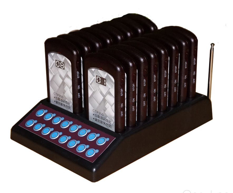 Slim Bar Pager,wireless Coaster Buzzer Pager,waiter Buzzer for Fast