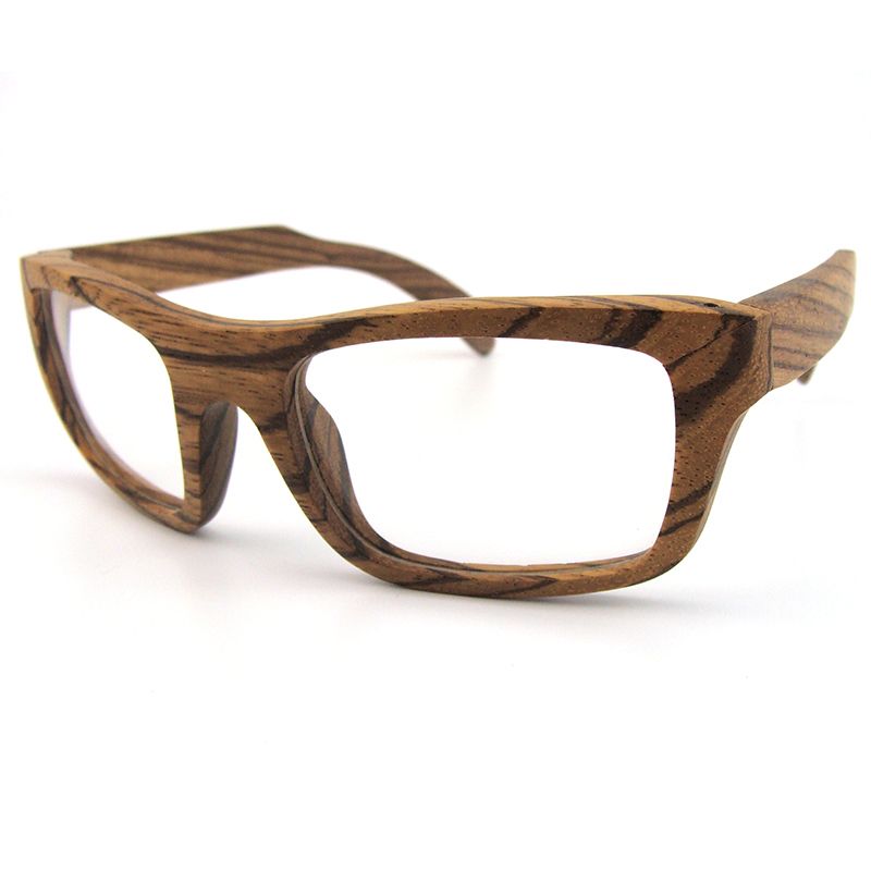 Real Wood Optical Frames Big Curve Frames For Prescription ...