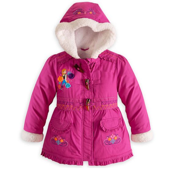 Frozen Down Coat Cotton Padded Puffer Jacket Girl FROZEN Winter Fleece