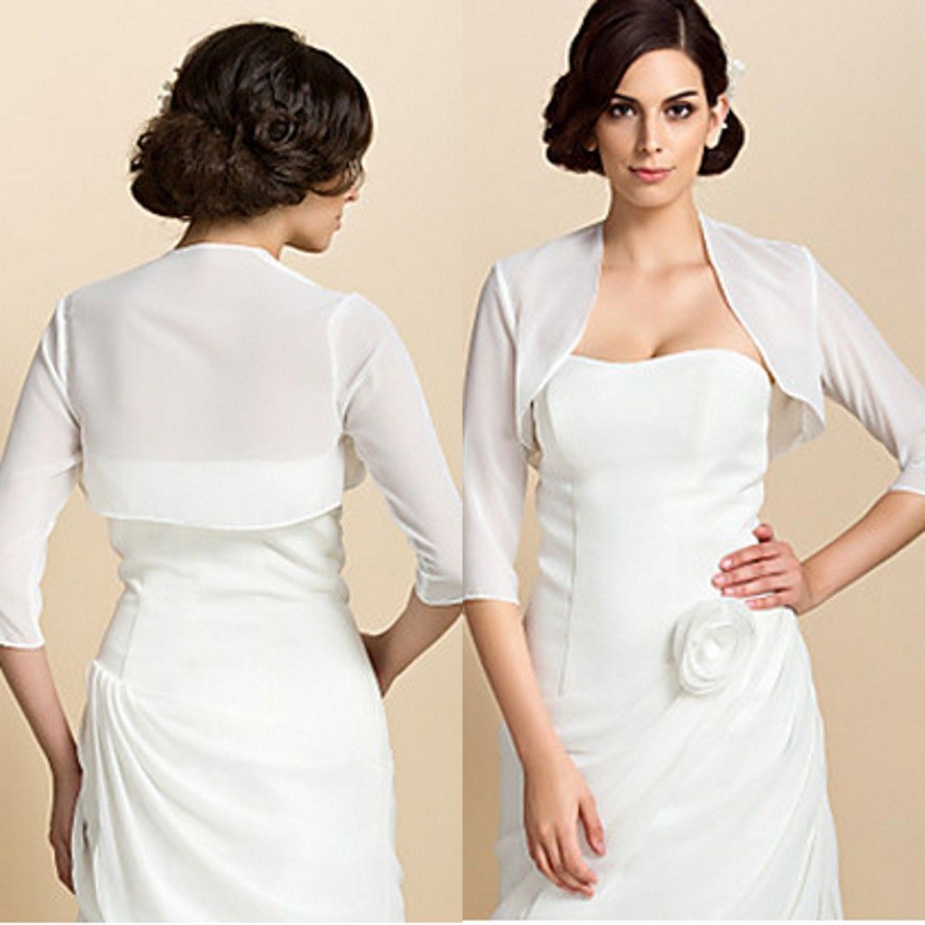 chiffon wedding bolero
