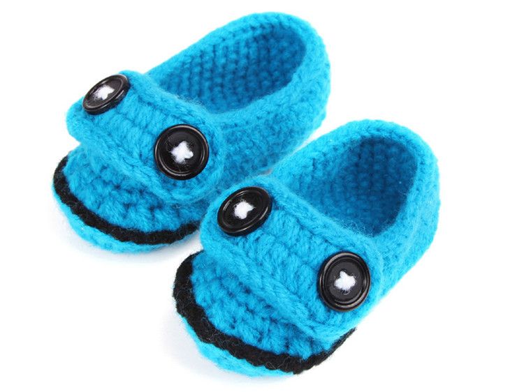 Cotton Crochet Shoes For Children Solid Fashion Baby Walker Shoes ...