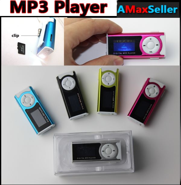 New Cheap Portable Mini Clip Digital Mp3 Players Lcd Screen + Led Light