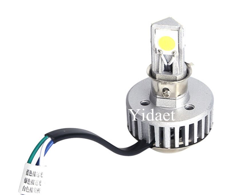 6V36V 18W 1800LM Motorcycle LED Headlight For H4 H6 H7, 3 sides 360