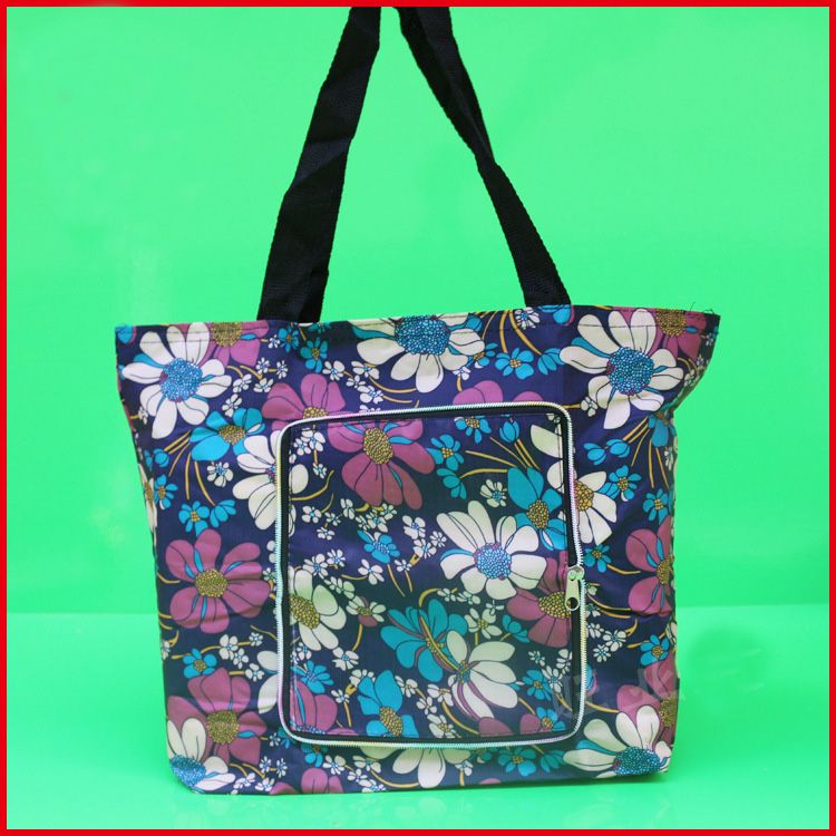600d Oxford Folding Shopping Bag Reusable Zipper Tote Carrier Bag Advertisment Promotion Gift ...