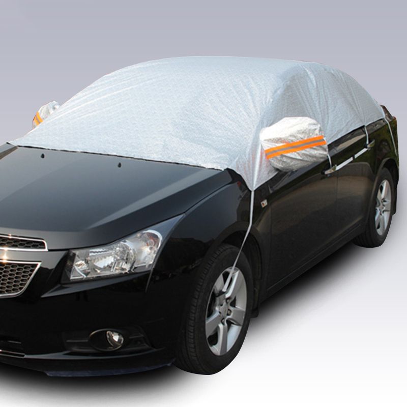Yika Universal Half Car Covers Thicken Waterproof Sunshade Heat