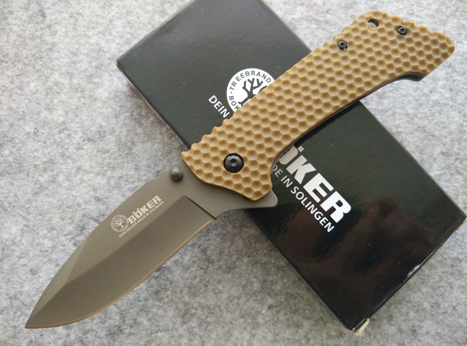 Boker Folding Blade Knives 440 Stainless Steel Drop Point