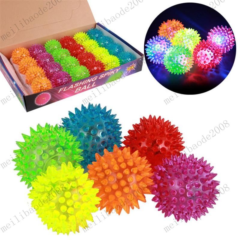 Soft Rubber Flash Ball Led Toys Hedgehog Ball Bouncing Ball Flash