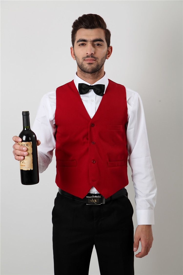 Best Wholesale Ktv Vest Work Wear High Quality Solid Chef Uniforms