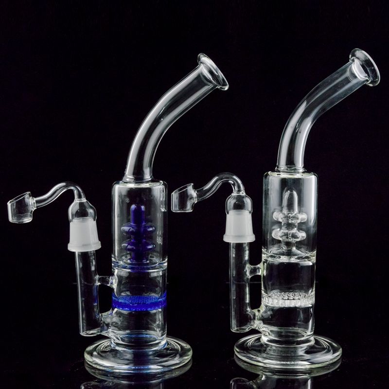 2017 Water Pipes Bongs Bubbler Turbine Percolator Blue Perc Hand Blown Bongs Mini Bong