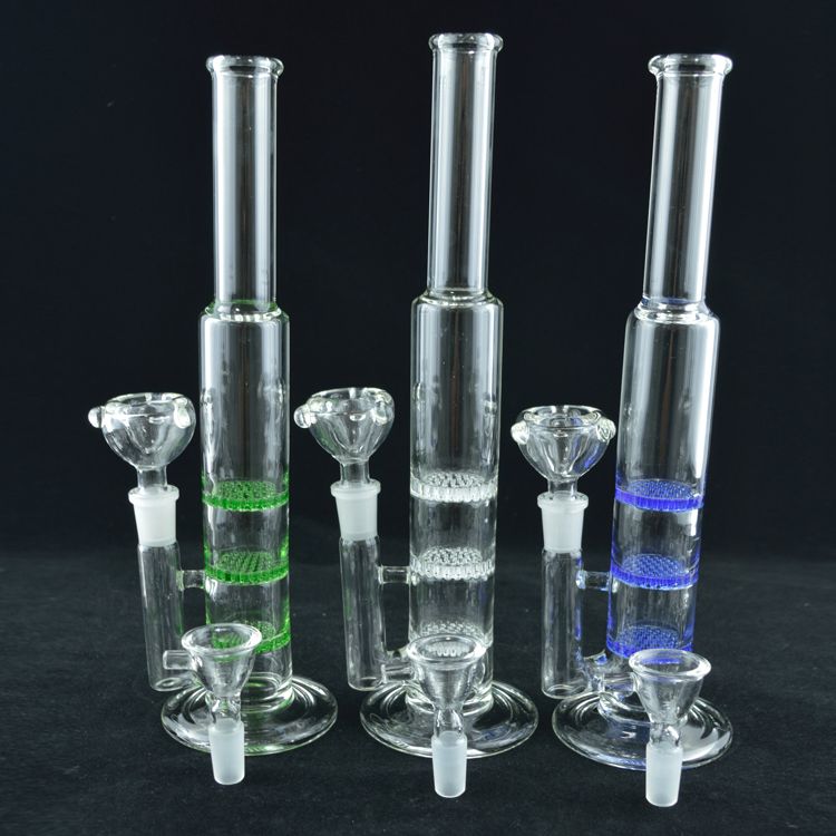 2017 Bong Honey Perc Glass Water Bongs Triple Bong 11 Inches