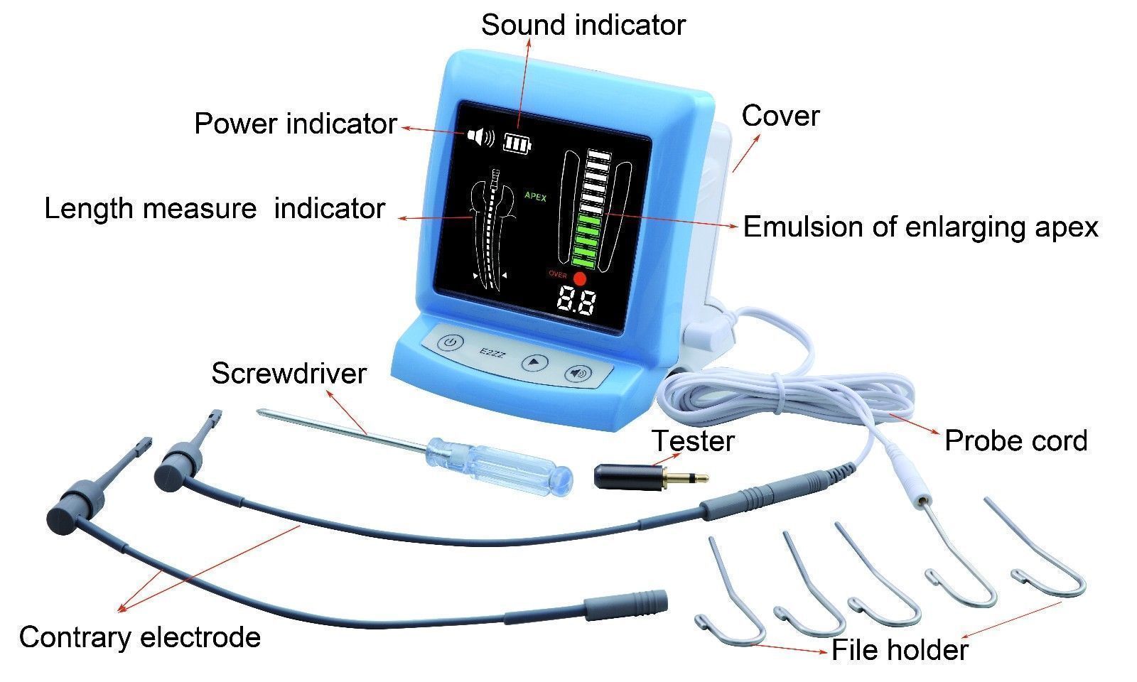 Woodpecker Type Dental Endodontic Apex Locator Root Canal Finder Endo