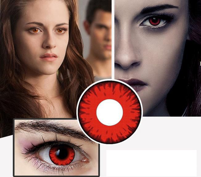 Super Color COSPLAY Red Contact Lenses Colorful Eyes Contacts Big Eye Cosmetic Colored Contacts