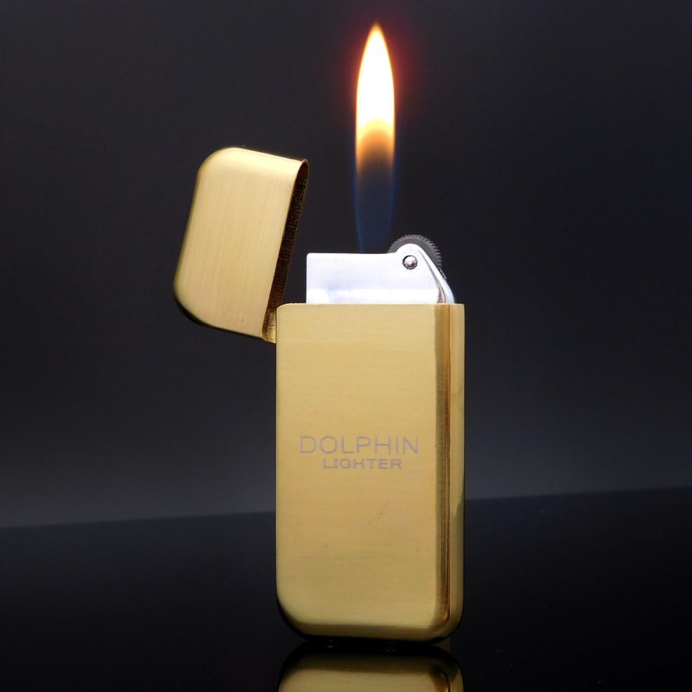 2017 Wholesale Small Gadget Flint Flame Lighter,Slim Polish Mirror Gas