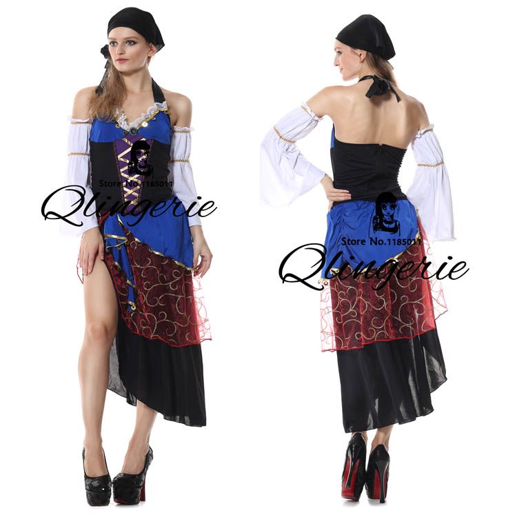 2017 Tarot Card Gypsy Costume Adult Cosplay Carnival Fantasia Halloween 