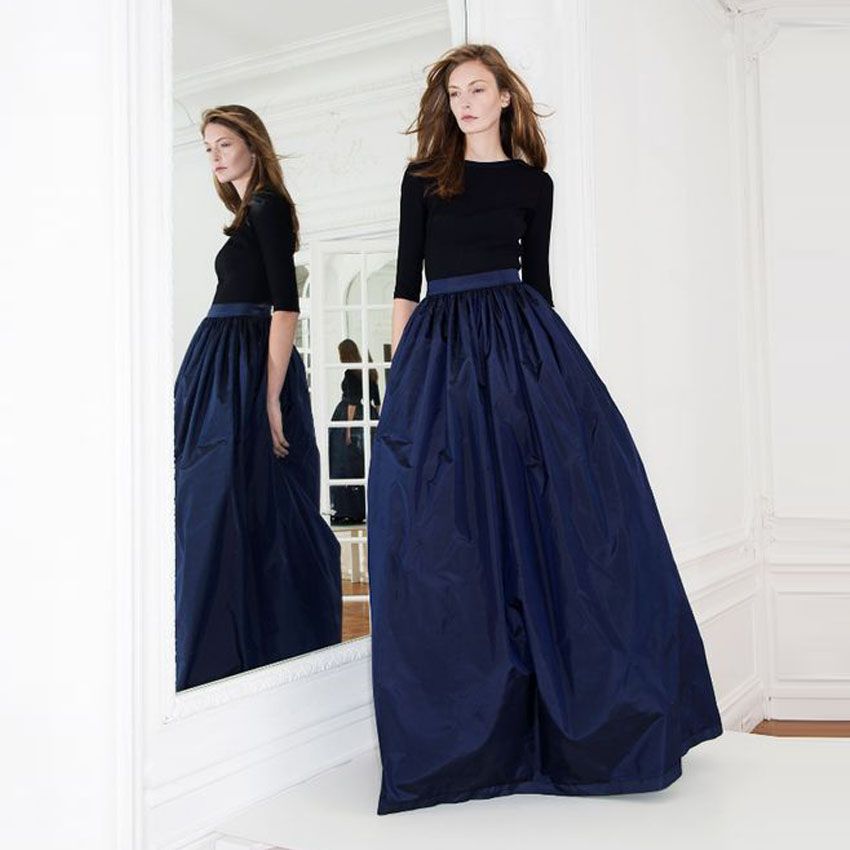 Navy Blue Ball Gown Prom Dresses 2016 Simple Half Sleeves ...