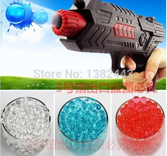 Hot 2015 Water Bombs Soft Crystal Water Paintball Bullet Gun Toy Bibulous Water Guns Accessories