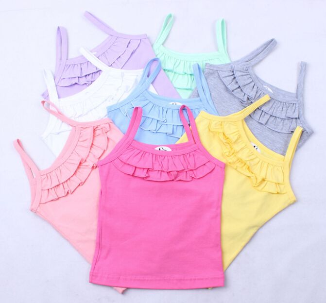2017 Summer Children Clothing Girls Little Girl Tank Tops Suspender