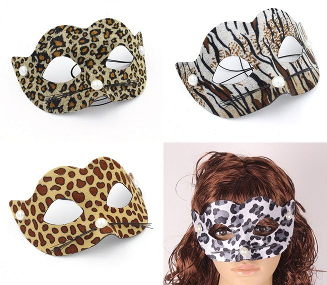 New Leopard Party Masks Half Face Mask Eye Mask For Adult And Kids