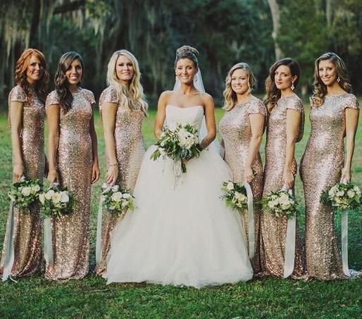 sequin bridesmaid dresses